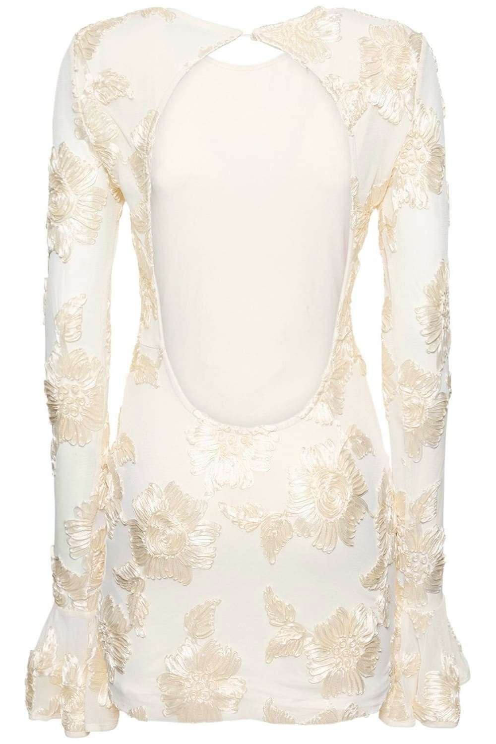 Prestige Mode™ | Robe Mini Dos Nu en Maille Brodée Aurora