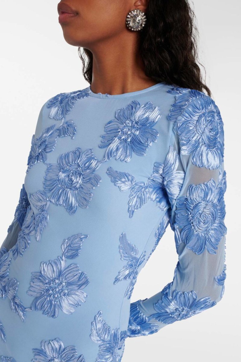 Prestige Mode™ | Robe Mini Dos Nu en Maille Brodée Aurora