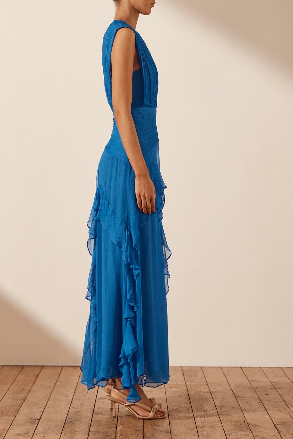 Prestige Mode™ | Robe Maxi à Col Rond Plissée Eileen