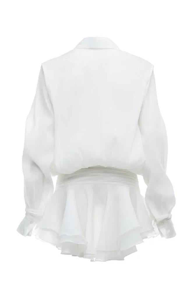 Prestige Mode™ | Robe Chemise Mini en Chiffon Felicia