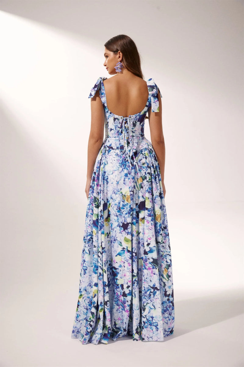 Prestige Mode™ | Robe Maxi Imprimée Kacey Hortensia
