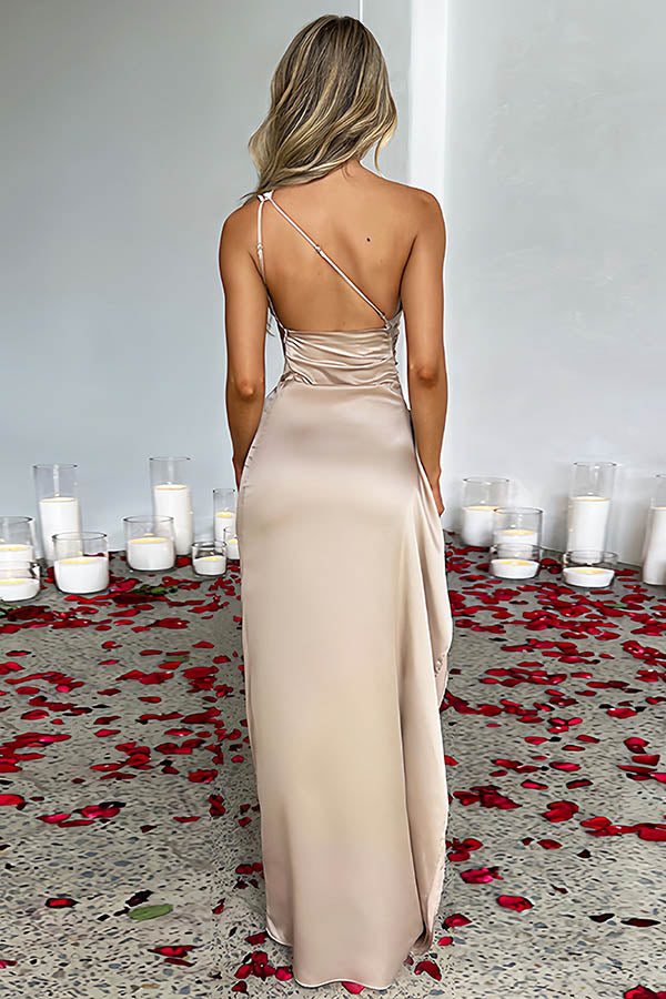 Prestige Mode™ | Robe Maxi Satinée Fendue