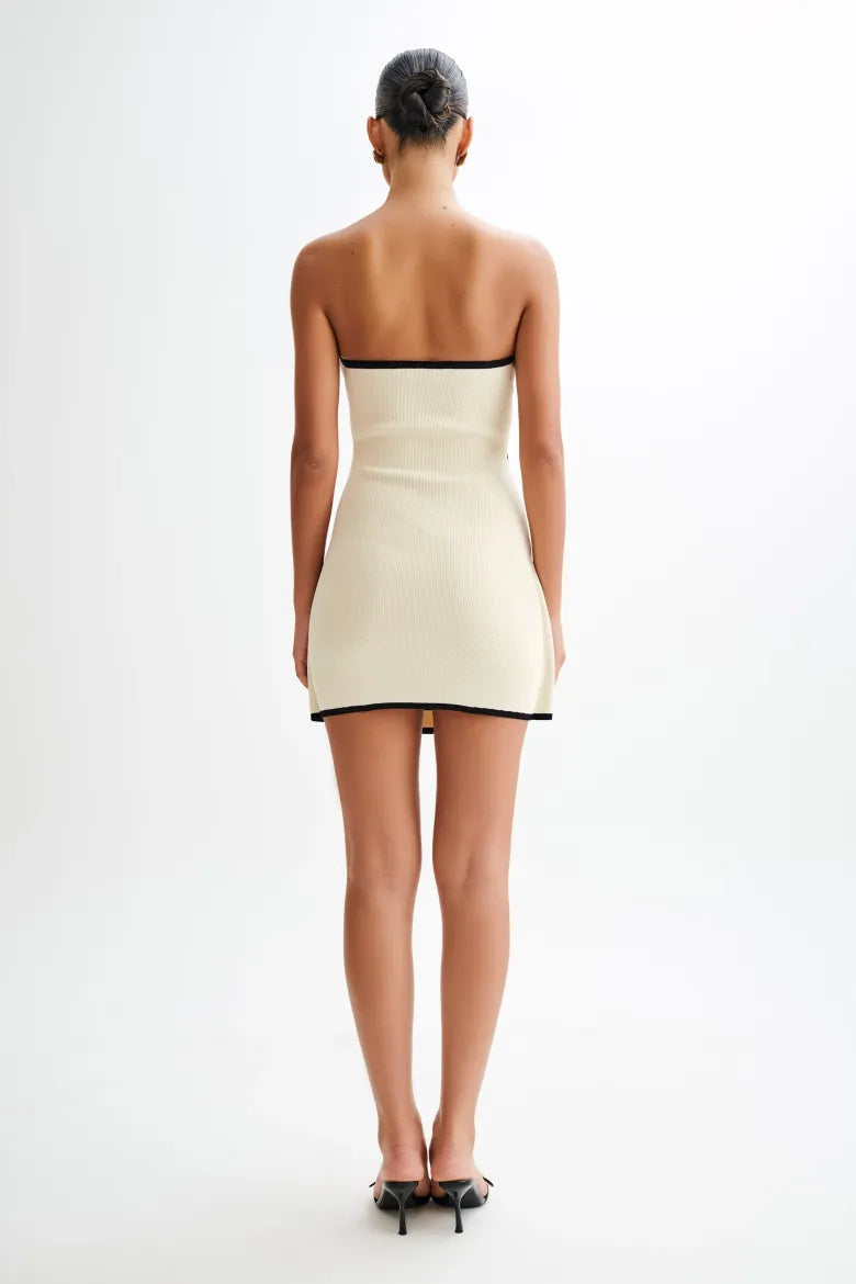 Prestige Mode™ | Robe Mini Tricotée Asymétrique Sans Manches Joanna