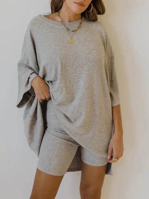 Prestige Mode™ | Édition Été Confortable Ensemble 2 Pièces Haut & Shorts