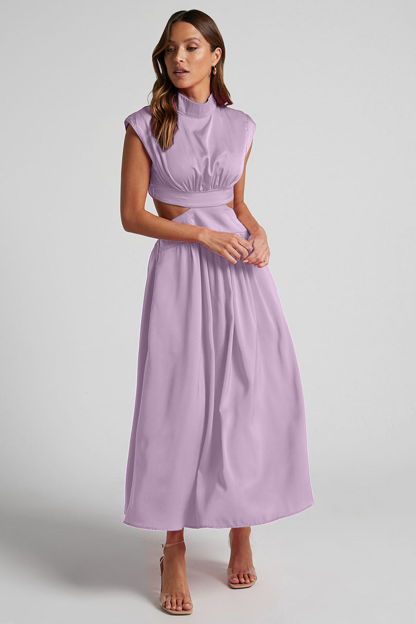 Prestige Mode™ | Robe Midi de Vacances avec Taille Découpée et Poches