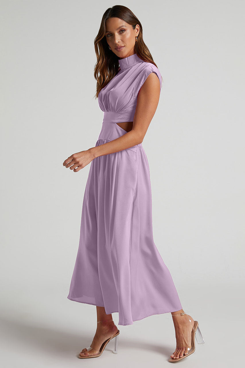 Prestige Mode™ | Robe Midi de Vacances avec Taille Découpée et Poches