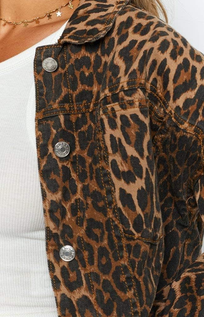 Prestige Mode™ | Veste en Jean Bomber Léopard