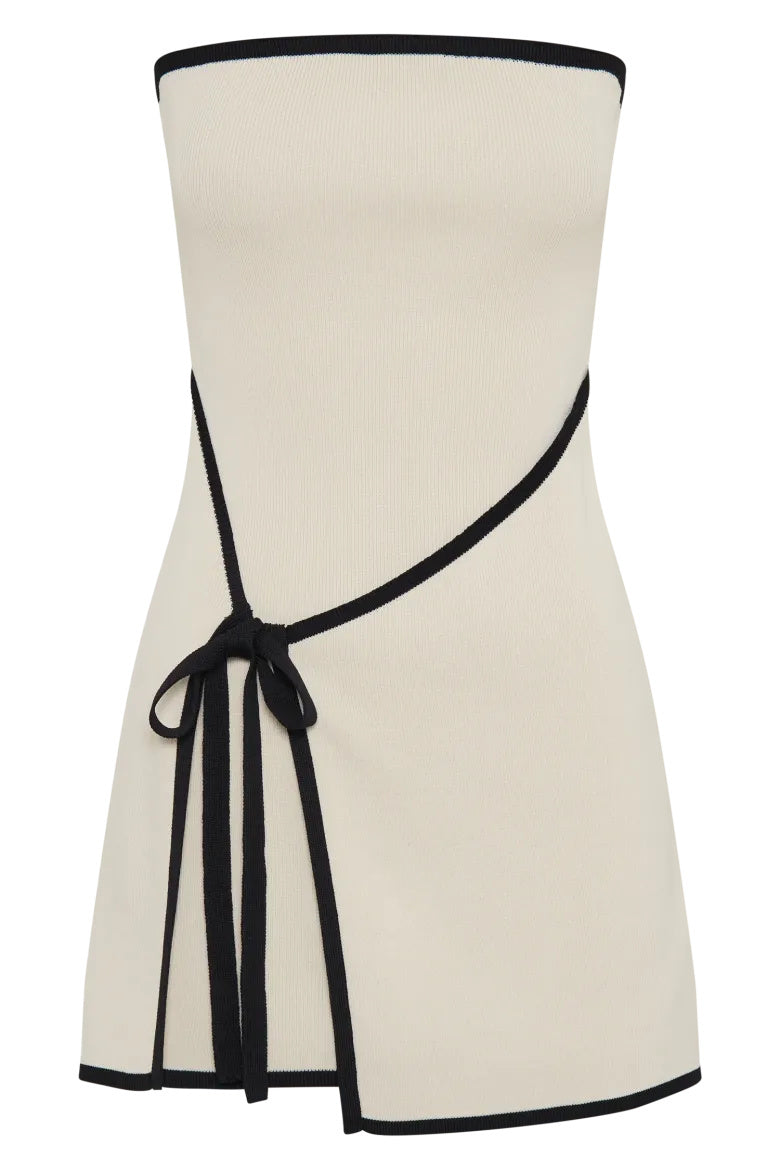Prestige Mode™ | Robe Mini Tricotée Asymétrique Sans Manches Joanna