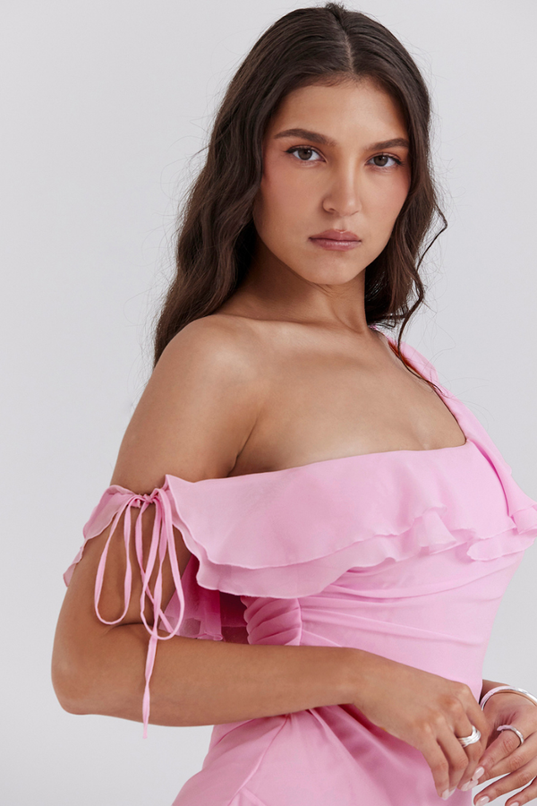 Prestige Mode™ | Robe Mini à Volants Anissa Off Shoulder