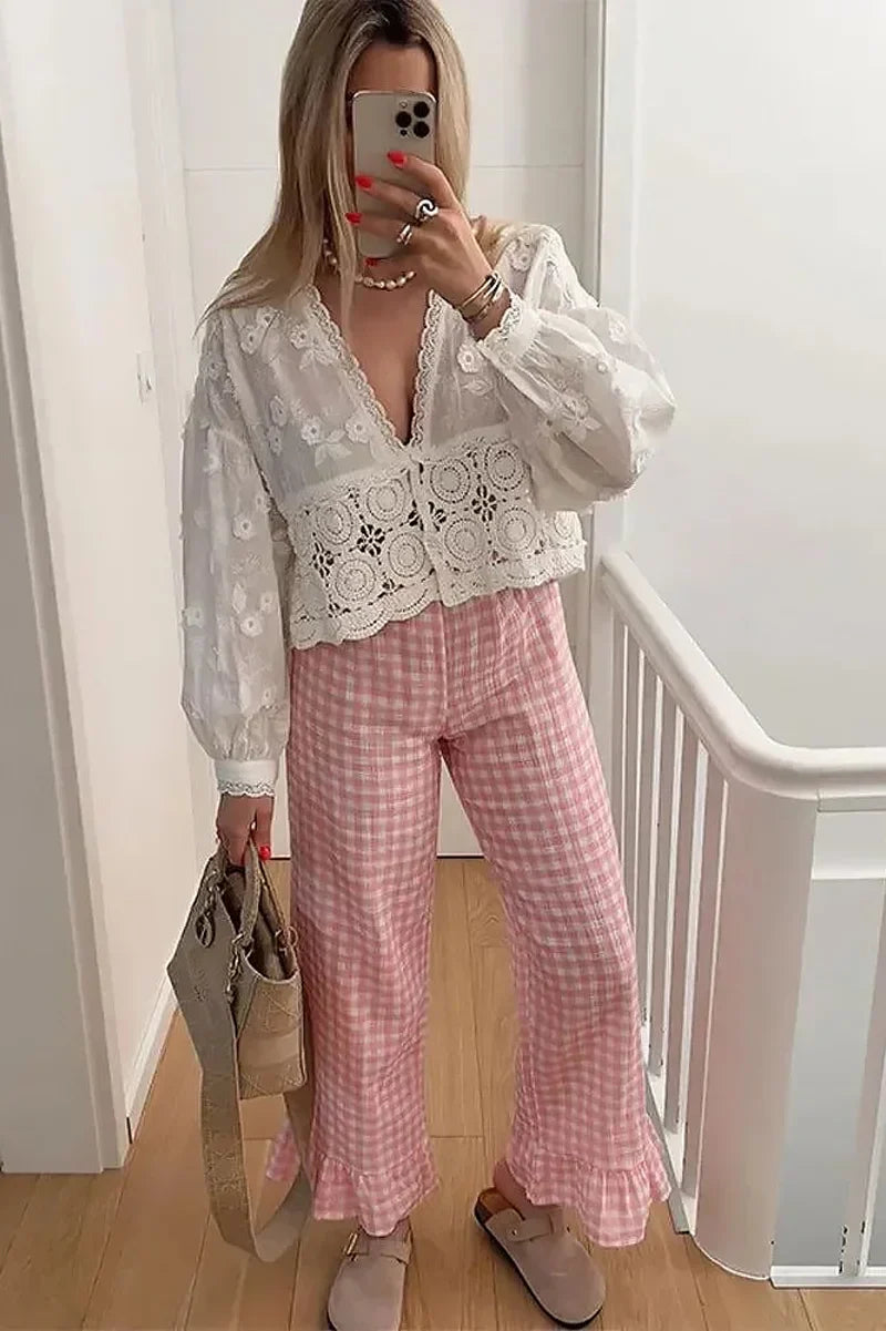 Prestige Mode™ | Blouse à Col Peter Pan avec Liens
