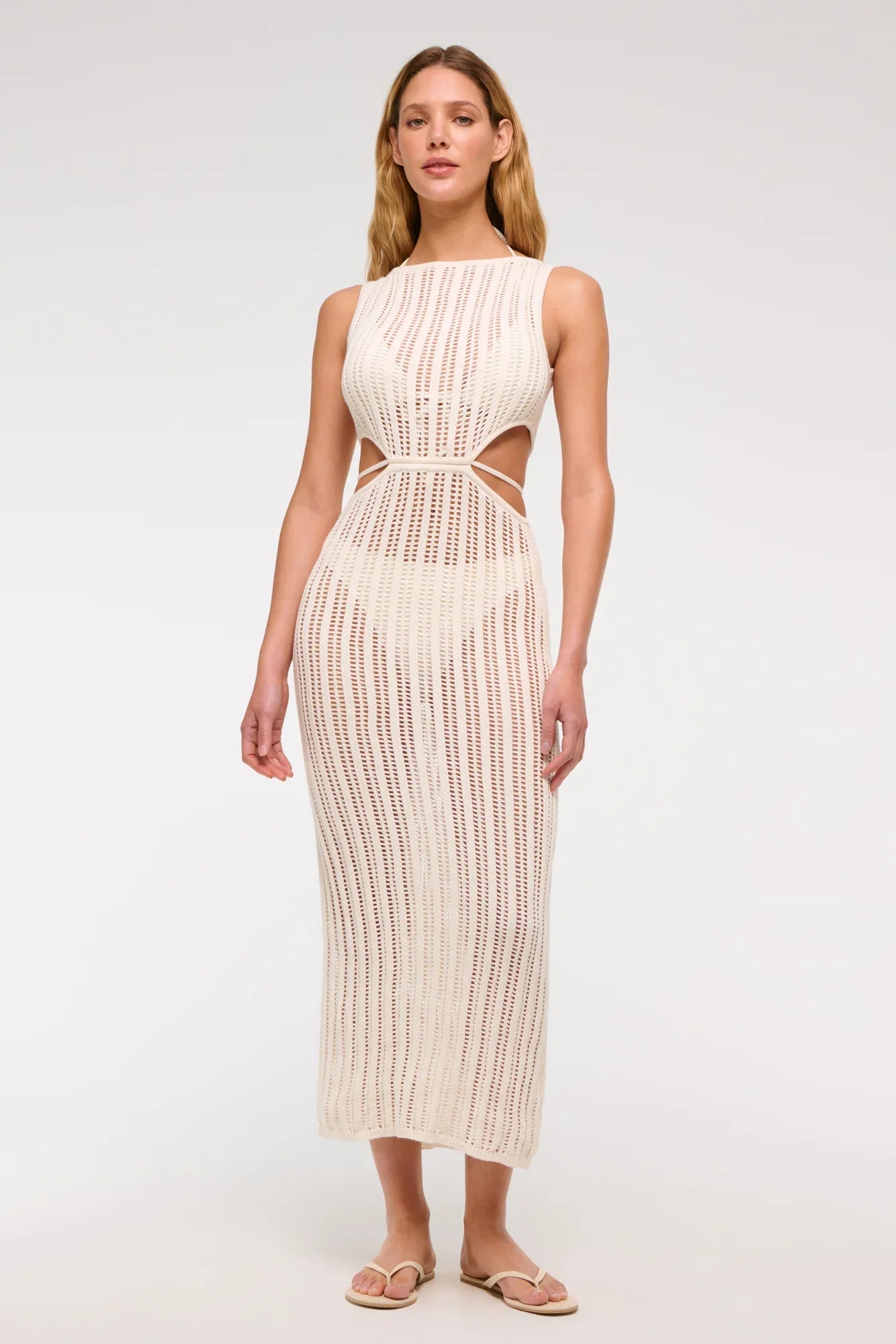 Prestige Mode™ | Robe Maxi de Style Crochet avec Découpes