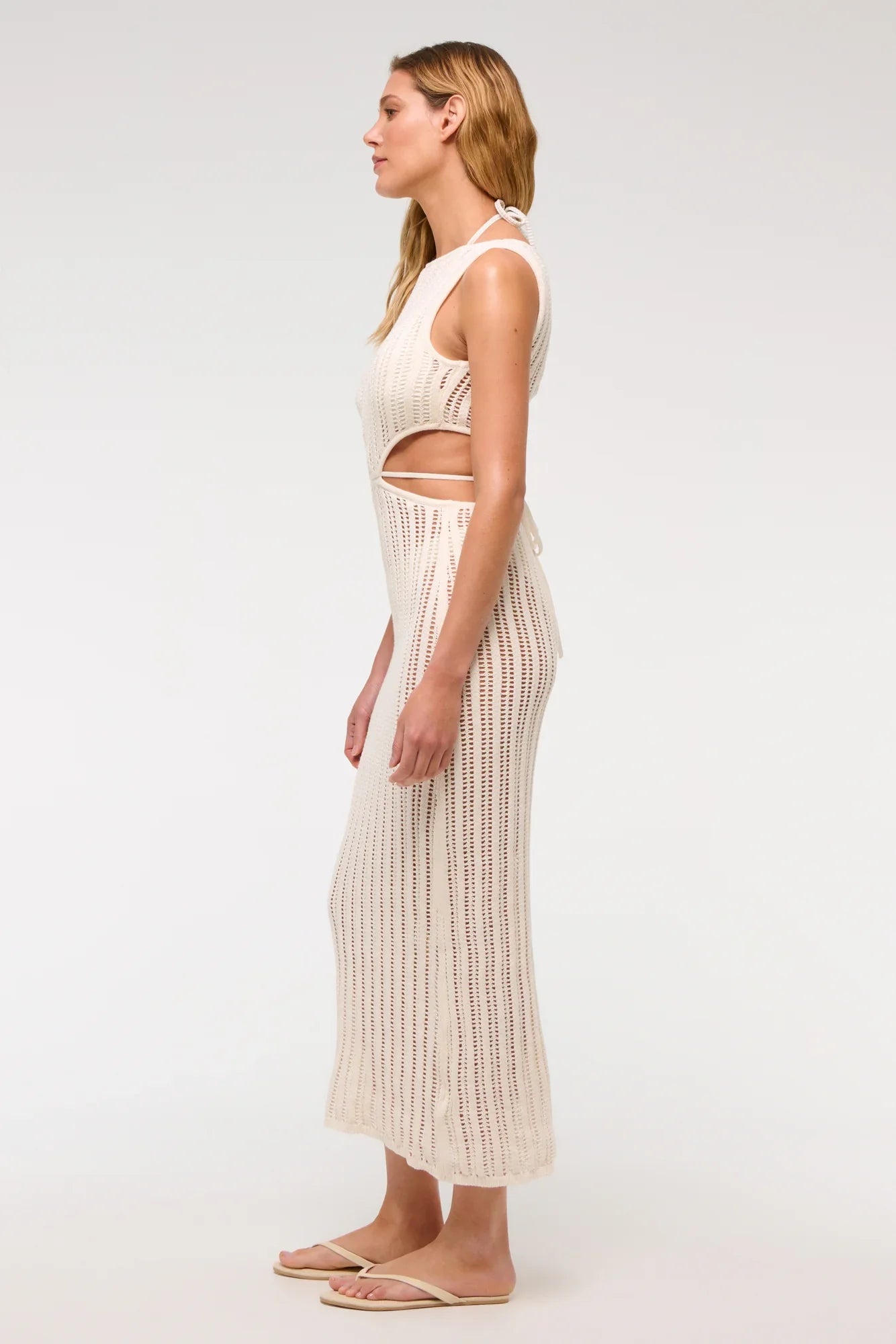 Prestige Mode™ | Robe Maxi de Style Crochet avec Découpes