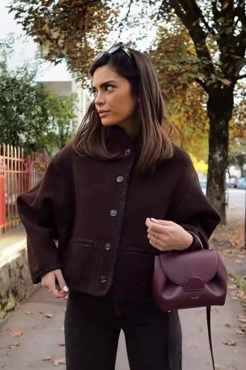 Prestige Mode™ | Veste Classique à Col Montant