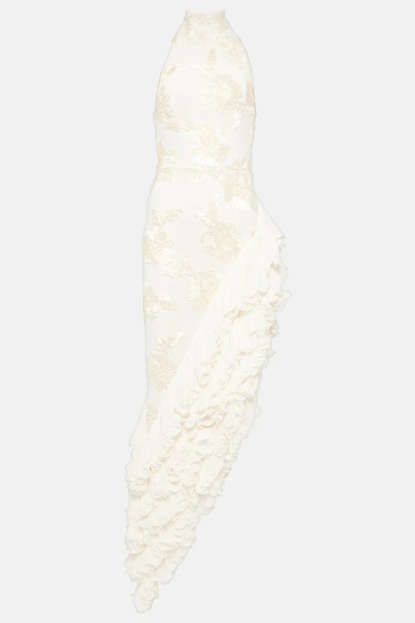 Prestige Mode™ | Robe Maxi à Appliqué Floral
