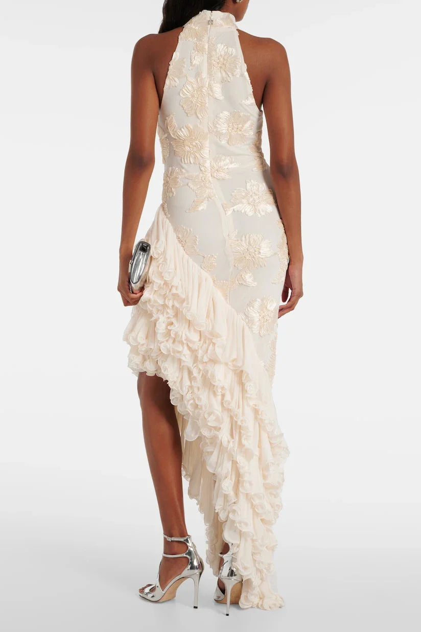 Prestige Mode™ | Robe Maxi à Appliqué Floral