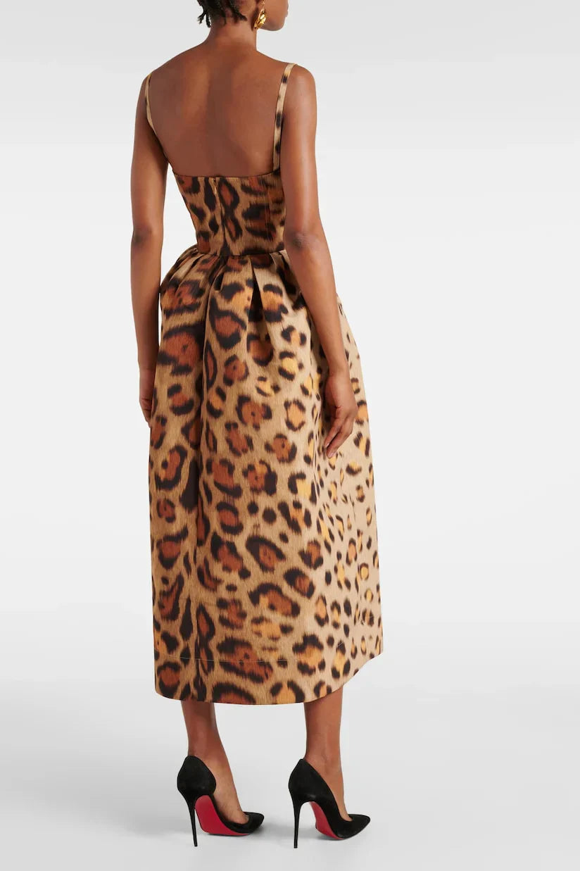 Prestige Mode™ | Robe Midi Bustier Imprimé Animal