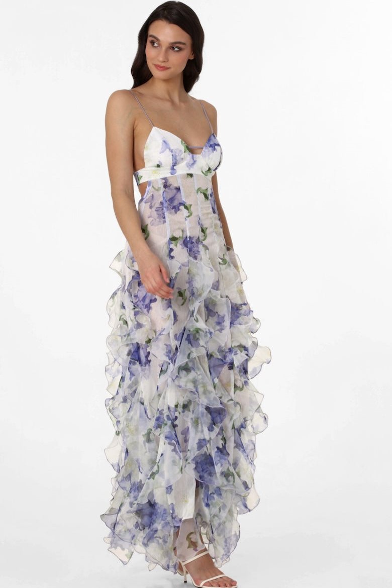 Prestige Mode™ | Robe Maxi Transparente à Volants Alexia
