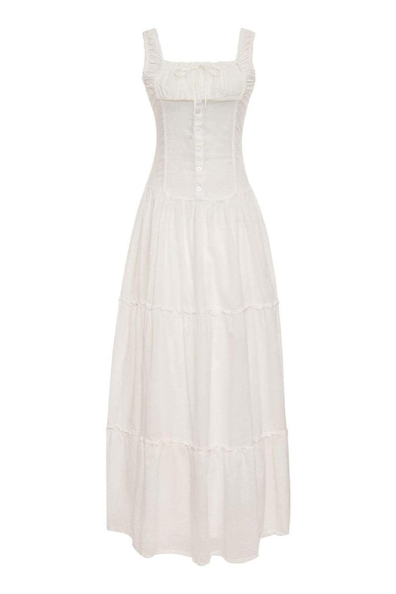 Prestige Mode™ | Robe Maxi Semi-Transparente à Volants Anastasia