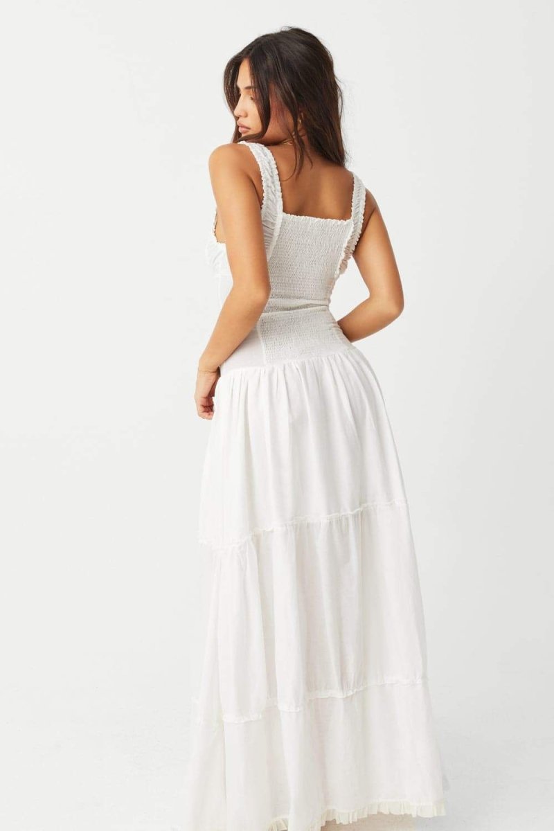 Prestige Mode™ | Robe Maxi Semi-Transparente à Volants Anastasia