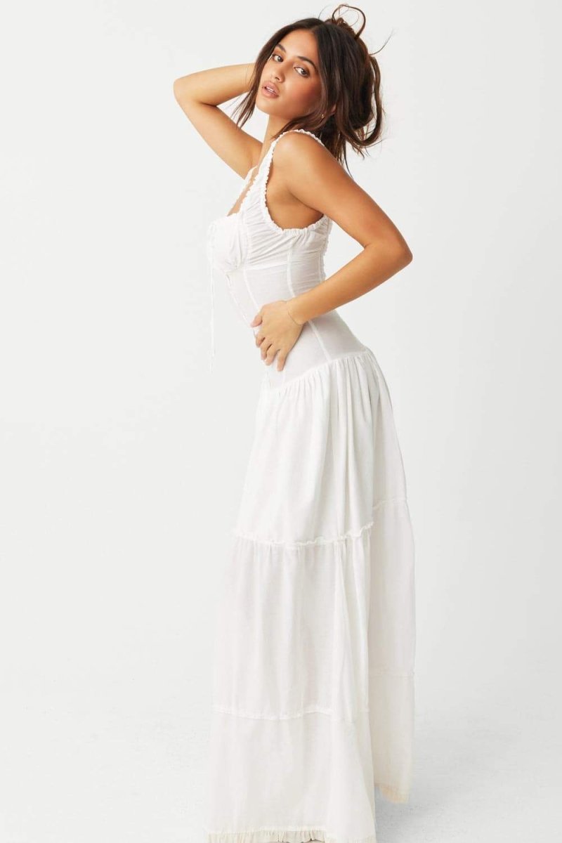 Prestige Mode™ | Robe Maxi Semi-Transparente à Volants Anastasia