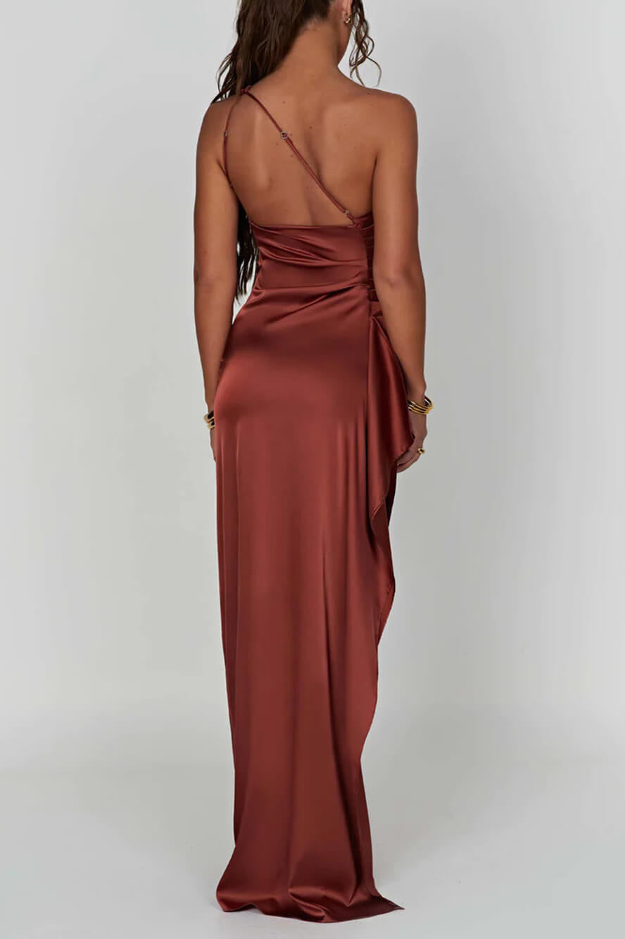 Prestige Mode™ | Robe Maxi Satinée Fendue