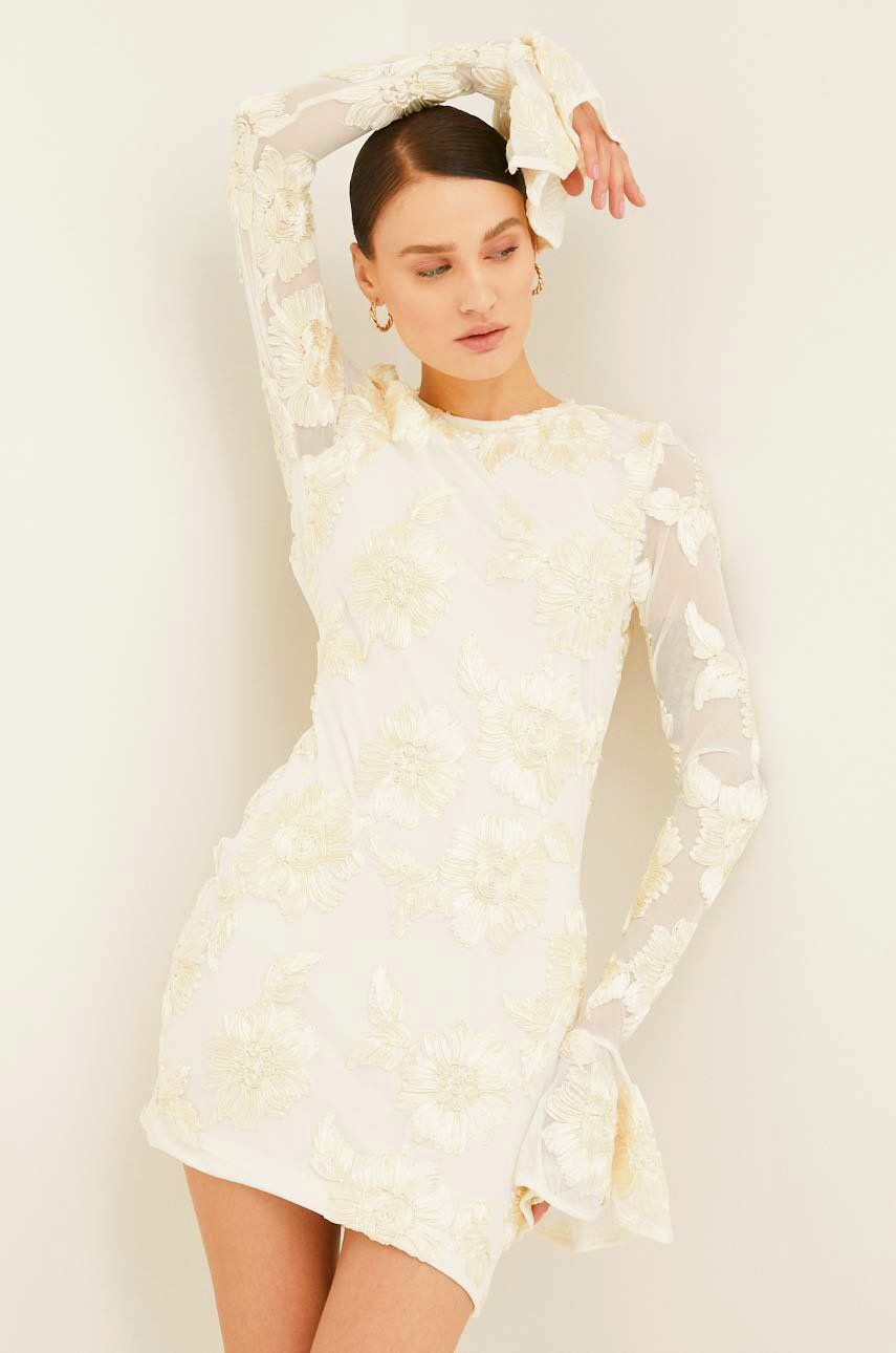 Prestige Mode™ | Robe Mini Dos Nu en Maille Brodée Aurora