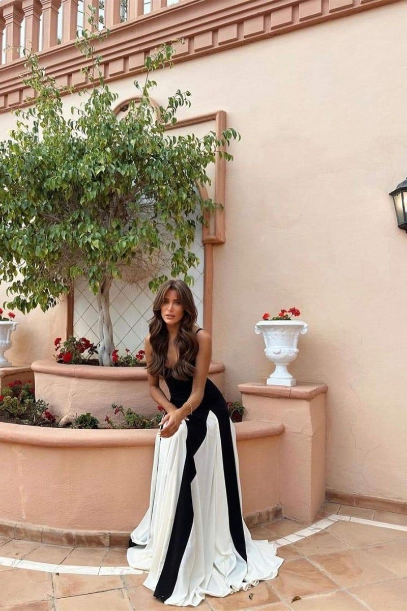 Prestige Mode™ | Robe Maxi à Fente en Bloc de Couleurs Griselda