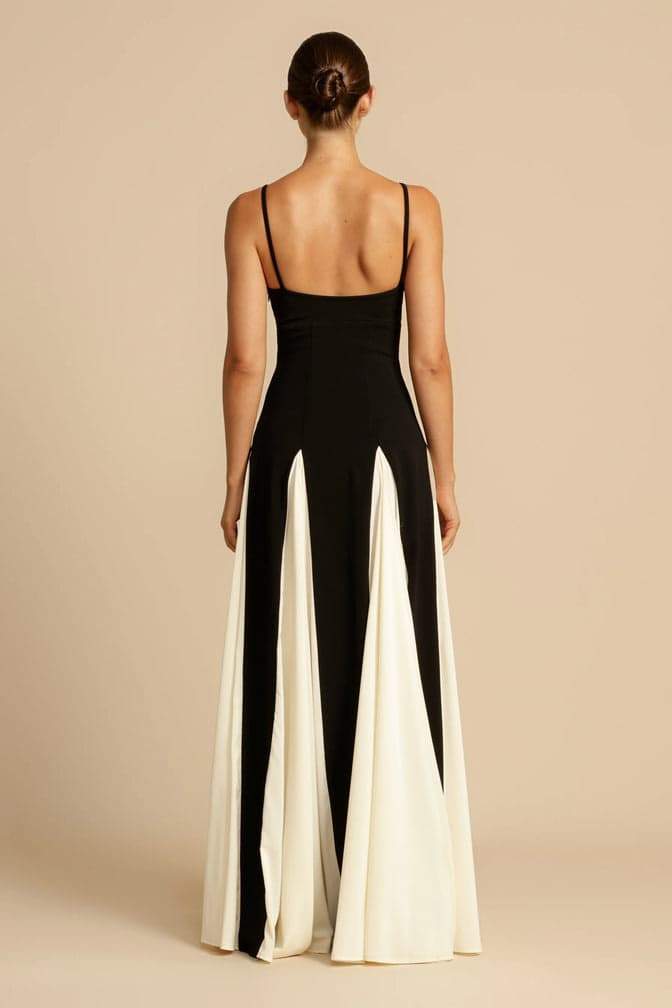 Prestige Mode™ | Robe Maxi à Fente en Bloc de Couleurs Griselda