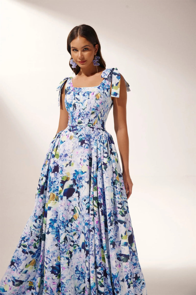 Prestige Mode™ | Robe Maxi Imprimée Kacey Hortensia
