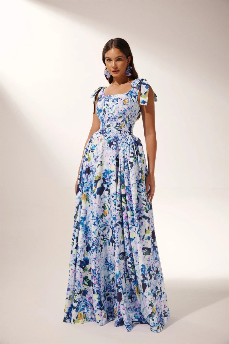 Prestige Mode™ | Robe Maxi Imprimée Kacey Hortensia